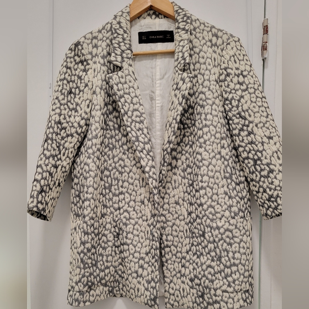 Stylish Women's Black and White Coat